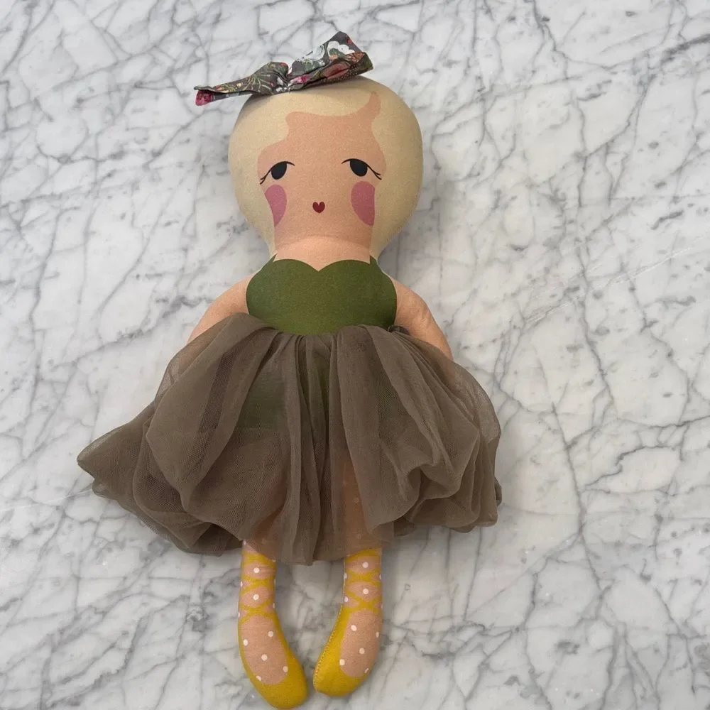 Candy Kirby Ballerina Doll with Green and Brown Dress